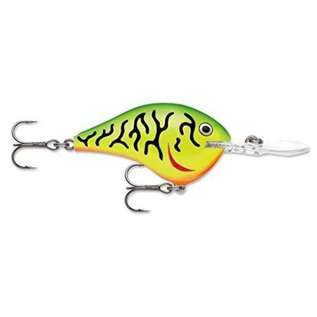 Rapala DivesTo 8, Balsa, 2 38 Oz, Running Depth 8', Vmc 5 Trebles, Firetiger DT08FT